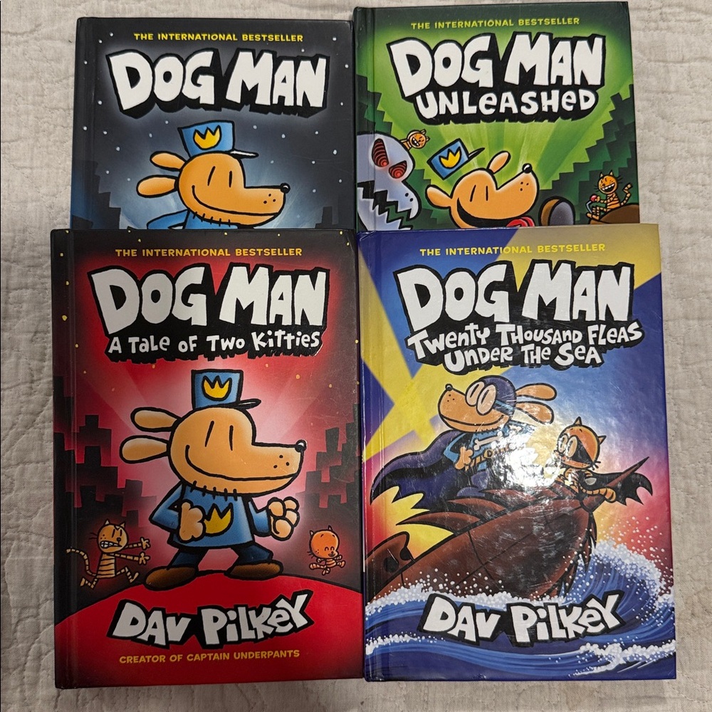 Dog Man Book Set by - Multicolor